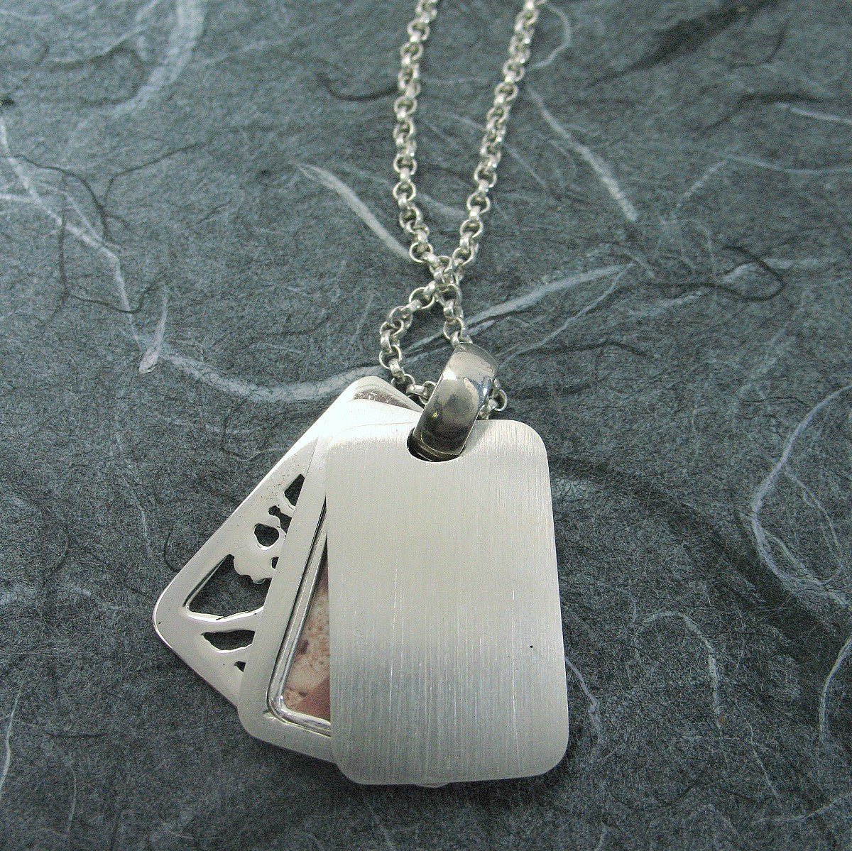 Silver Tree sold Of Life Rectangular 2 Pictures Locket